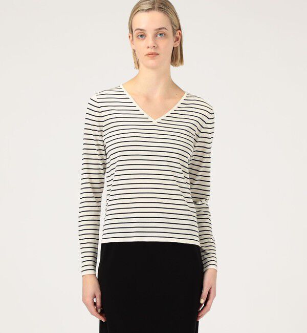 DES PRES「シルク Vネックプルオーバー」|ニット・セーター|