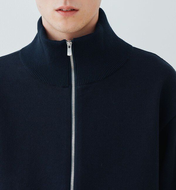 GALERIE VIE「ウェーブコットン ジップアップブルゾン」|ニット・セーター|