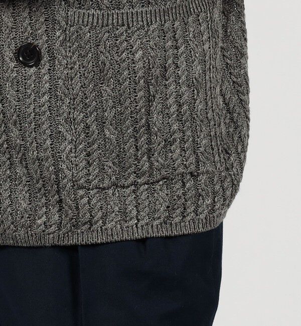 TOMORROWLAND MENS「プレミアムリネン ケーブルニットジャケット」|ニット・セーター|