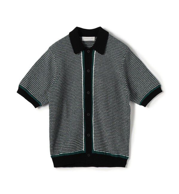 TOMORROWLAND MENS「TOMORROWLAND Tricot マーセライズコットン ハーフスリーブニット」|ニット・セーター|18 ブラック系