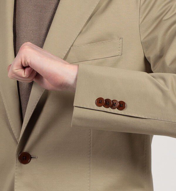 TOMORROWLAND MENS「コットンポリエステル ストレッチツイル シングルブレステッド2Bジャケット」|テーラードジャケット|