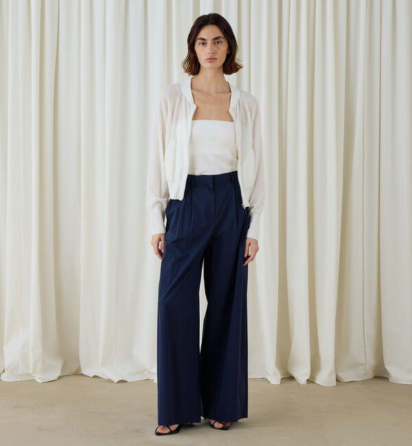 DES PRES「コットンストレッチエアリーニット ジップアップブルゾン」|カーディガン|