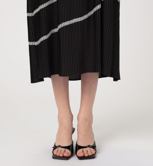 DES PRES「レースコンビプリーツ ノースリーブワンピース」|ワンピース|