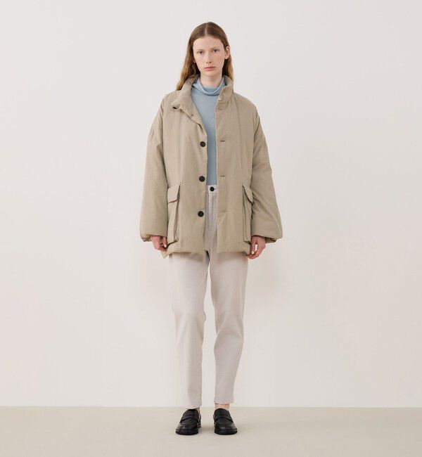 GALERIE VIE「ピーチクロスダウン スタンドカラーオーバーコート」|ダウン|