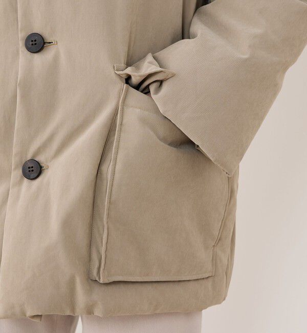 GALERIE VIE「ピーチクロスダウン スタンドカラーオーバーコート」|ダウン|