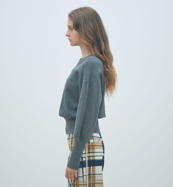 MACPHEE「ニットコンビジャージー クルーネックプルオーバー」|Tシャツ・カットソー|