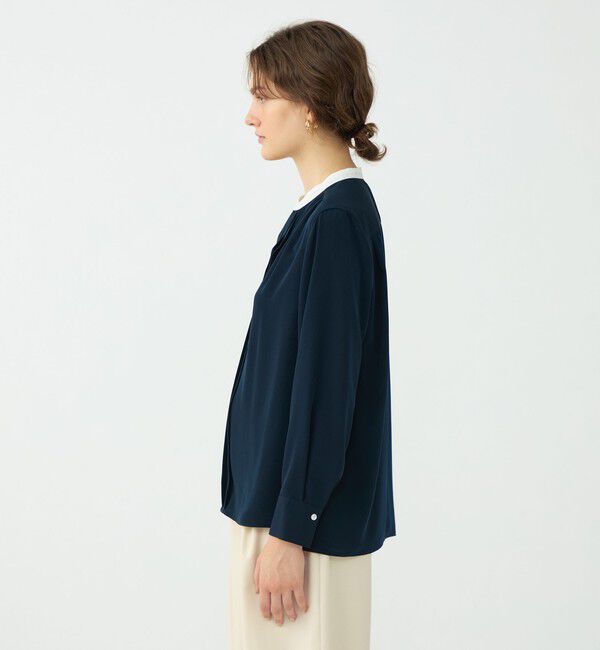 Ballsey「プリマベーラデシン スキッパータックブラウス」|シャツ・ブラウス|