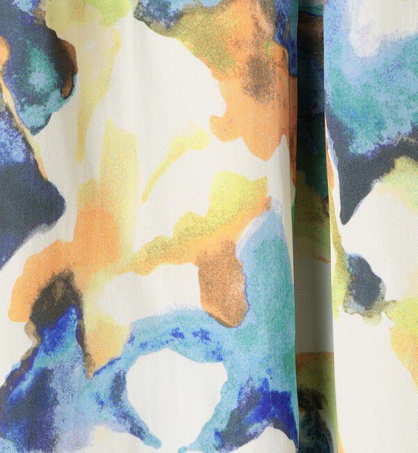 Ballsey「ミスティーフラワープリント ボリュームギャザースカート」|フレア|