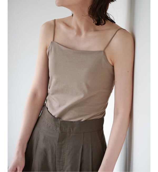 EMILYWEEK「《追加3》オーガニックコットン混 ストレッチブラキャミソール（グレージュ）」|インナー|
