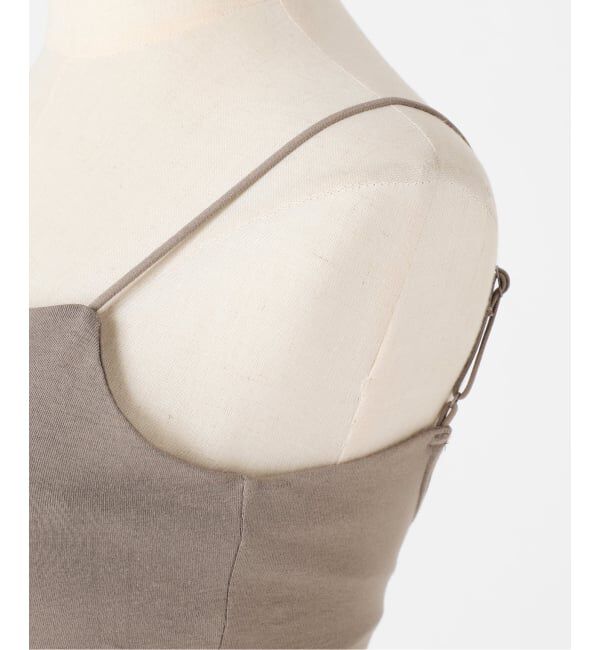 EMILYWEEK「《追加3》オーガニックコットン混 ストレッチブラキャミソール（グレージュ）」|インナー|