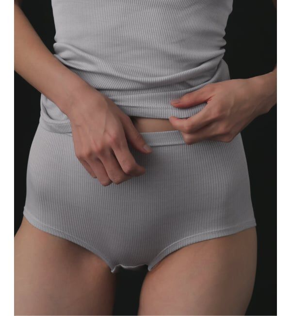 EMILYWEEK「シルクテレコリブショーツ」|インナー|ブルー A