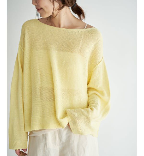 Plage「《予約》brillante loose プルオーバー」|ニット・セーター|イエロー