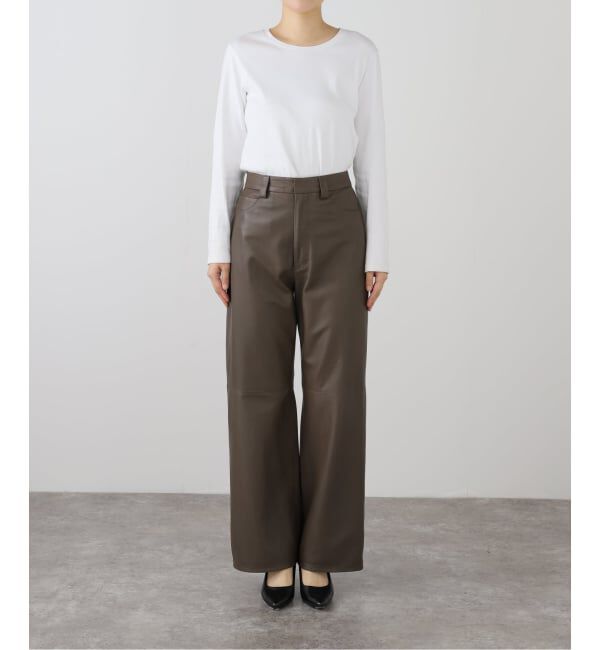 IENA LA BOUCLE「IENA LA BOUCLE ナッパレザーストレートパンツ」|その他|