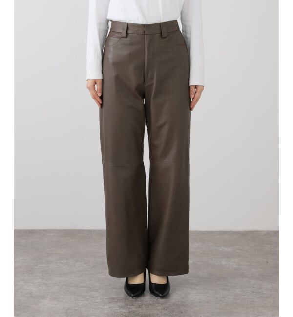 IENA LA BOUCLE「IENA LA BOUCLE ナッパレザーストレートパンツ」|その他|