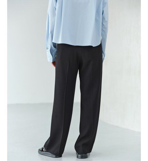 IENA「《追加2》TA/PL ジョーゼットタックワイドパンツ」|スラックス|