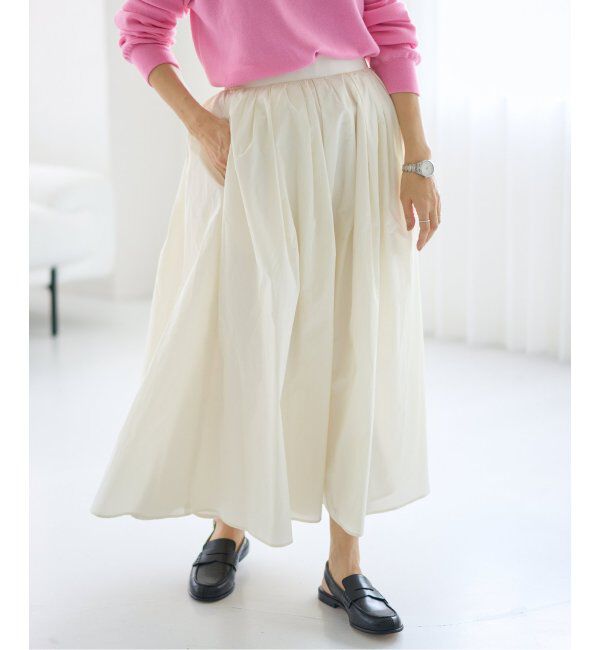 IENA「メモリータフタフレアスカート」|スカート|ホワイト