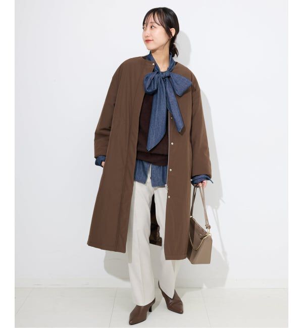 SLOBE IENA「フェザーデニムビッグボウタイシャツ」|シャツ・ブラウス|