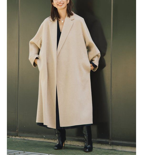 VERMEIL par iena「カシミヤリバーロングコート」|その他|ベージュ