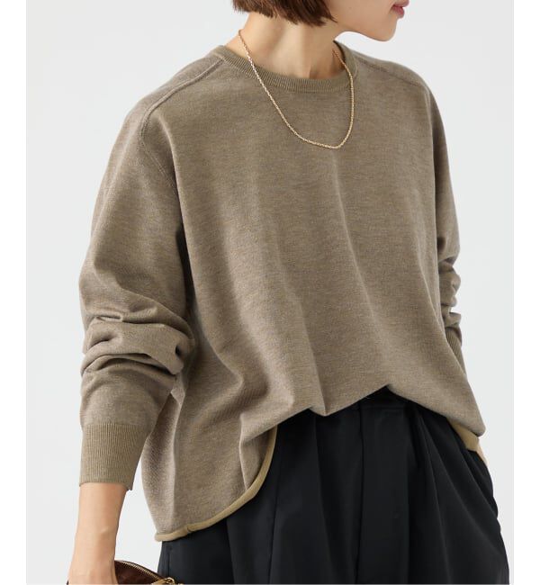 IENA「《追加3》LEVITAコットンプルオーバー」|ニット・セーター|ベージュ A