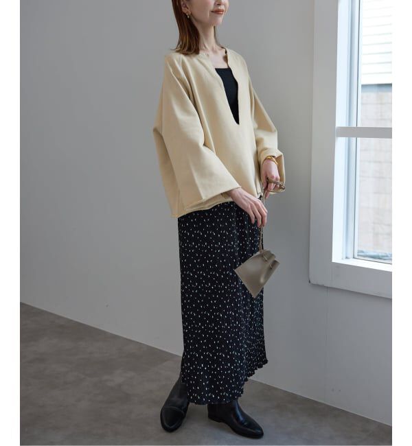 SLOBE IENA「裏毛スキッパープルオーバー」|スウェット・ジャージ|