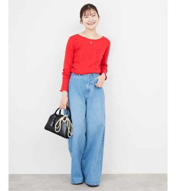 SLOBE IENA「《追加8》miller SLOBE別注 SHEER RIB クルーネック」|Tシャツ・カットソー|