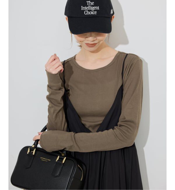 SLOBE IENA「《追加8》miller SLOBE別注 SHEER RIB クルーネック」|Tシャツ・カットソー|