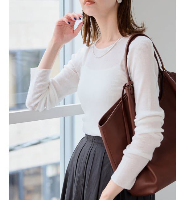 SLOBE IENA「《WEB限定/追加3》スイビハイゲージプルオーバー」|ニット・セーター|