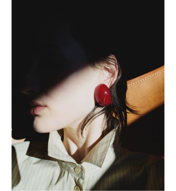 VERMEIL par iena「MICHAEL NASH JEWELRY マイケルナッシュジュエリー レジンイヤリング」|イヤリング|レッド
