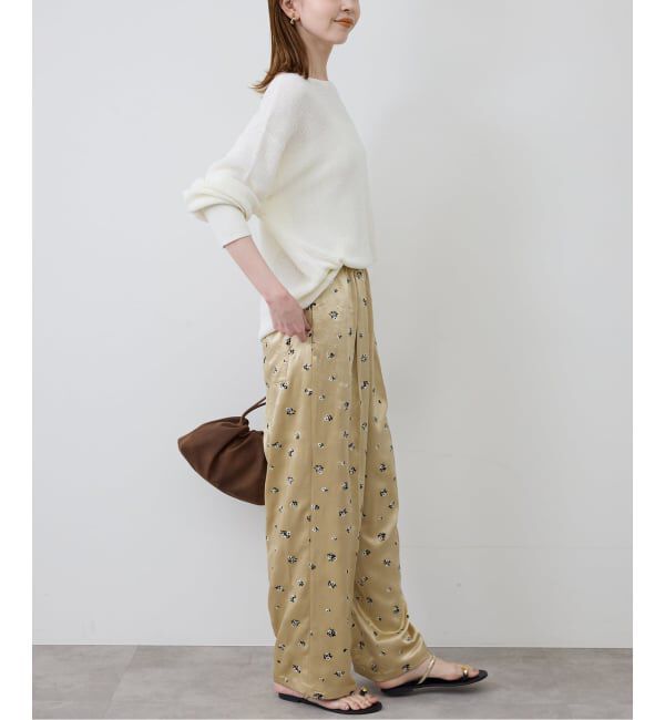 SLOBE IENA「flower刺繍サテンイージーパンツ」|その他|