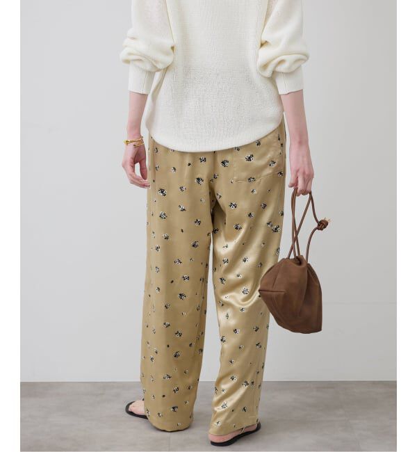 SLOBE IENA「flower刺繍サテンイージーパンツ」|その他|