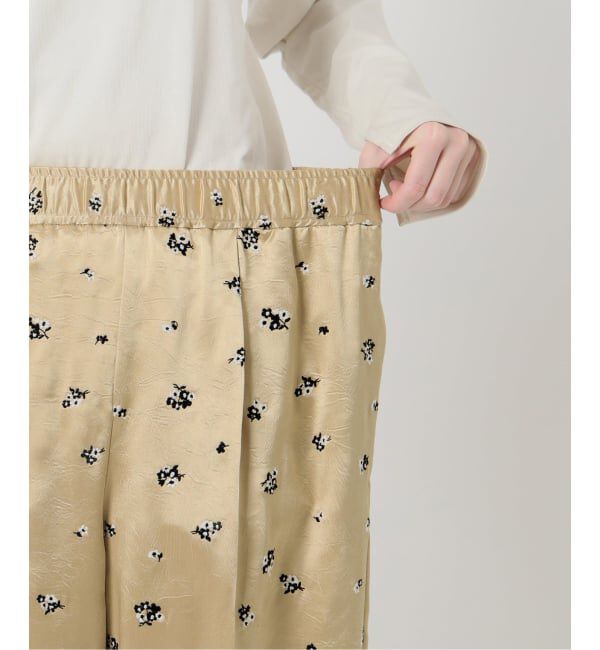 SLOBE IENA「flower刺繍サテンイージーパンツ」|その他|