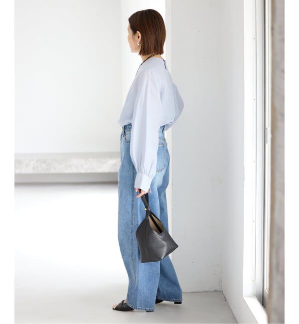 IENA「《新色/WEB限定/追加2》ラミーリヨセルノーカラーブラウス」|シャツ・ブラウス|
