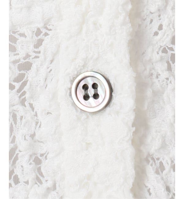 IENA「Flowerストレッチレース ポロシャツ」|Tシャツ・カットソー|