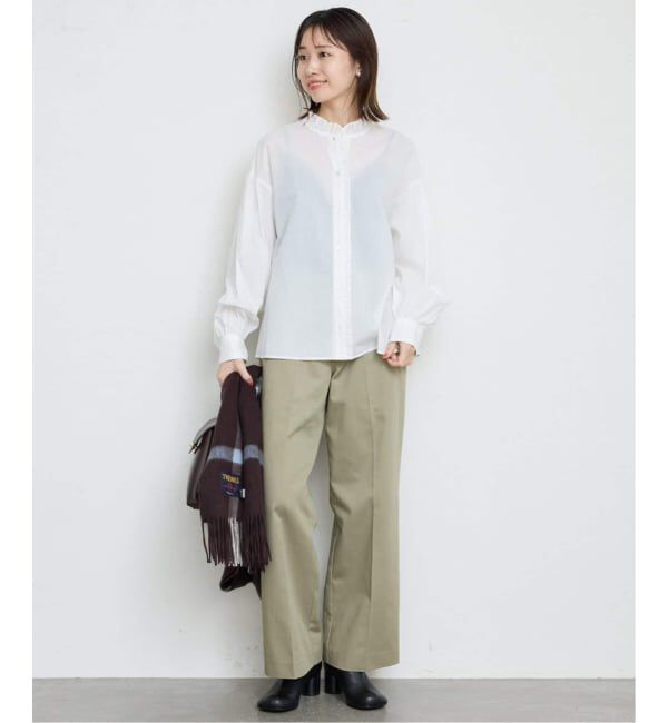 SLOBE IENA「《追加2》ミニフリルブラウス」|シャツ・ブラウス|