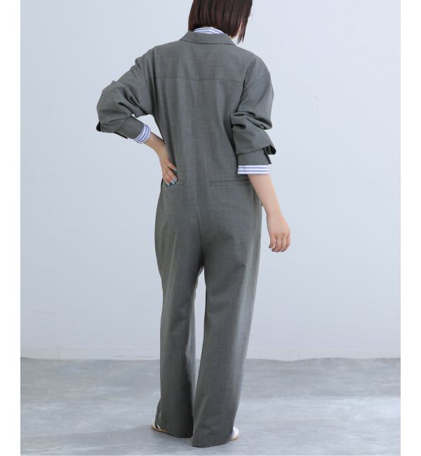 IENA「T/Wオープンカラーオールインワン」|オールインワン|