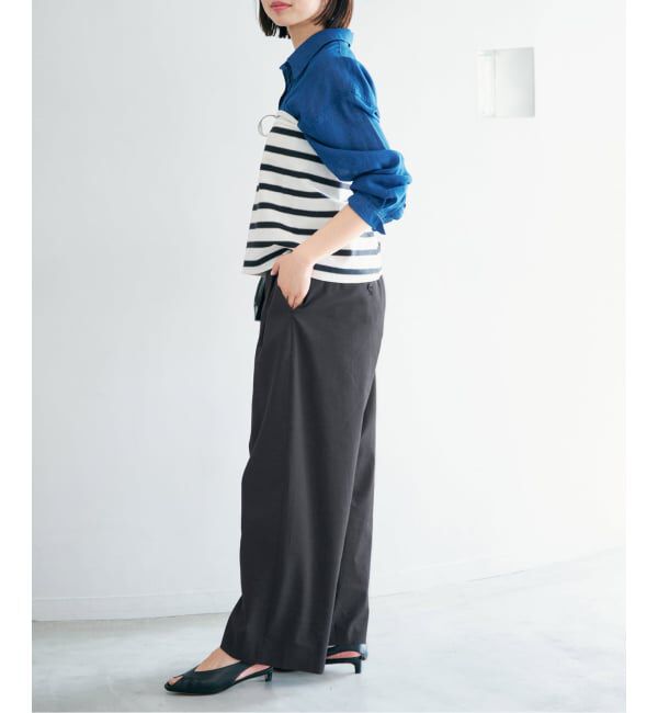 IENA「ウォッシャブル リネンミックスコクーンスラックス」|スラックス|