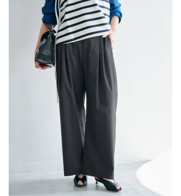 IENA「ウォッシャブル リネンミックスコクーンスラックス」|スラックス|