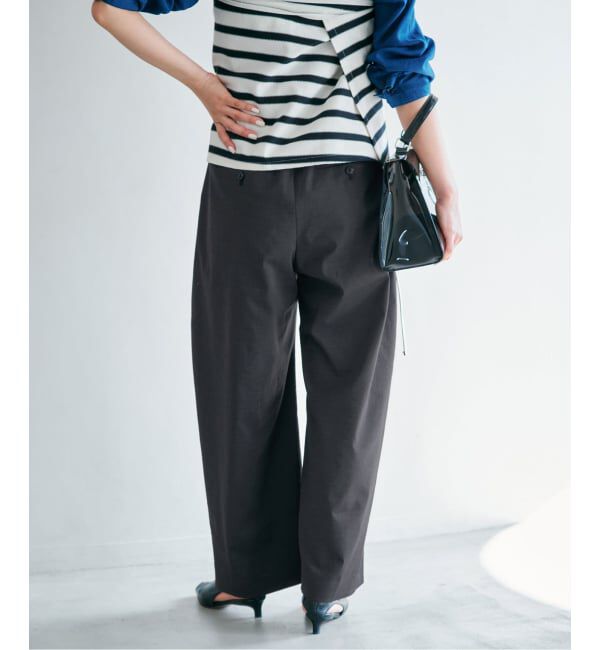 IENA「ウォッシャブル リネンミックスコクーンスラックス」|スラックス|