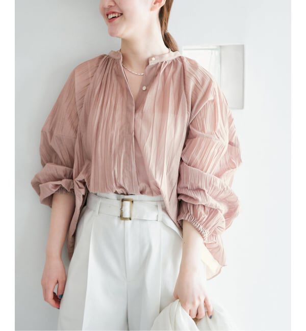 IENA「ランダムプリーツブラウス」|シャツ・ブラウス|