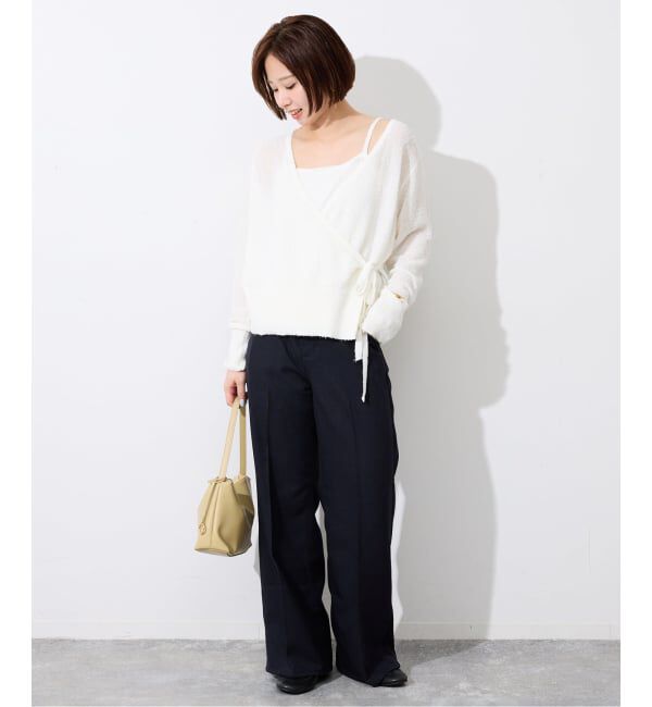 SLOBE IENA「《2枚セット/予約》キャミセットカシュクールカーディガン」|カーディガン|