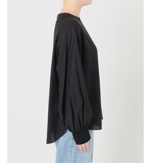 IENA「《予約》クルーネックシアーリブブラウス」|シャツ・ブラウス|