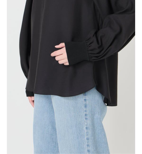 IENA「《予約》クルーネックシアーリブブラウス」|シャツ・ブラウス|