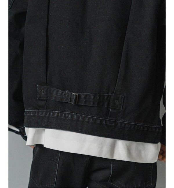EDIFICE「《再入荷》Levi&rsquo;s(リーバイス) 別注 Type 1 Trucker Jacket BLACK "COLLARLESS"」|デニムジャケット|