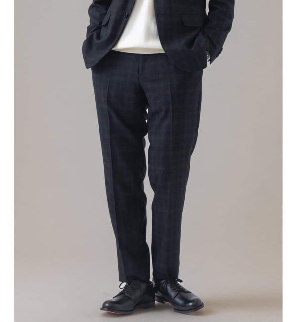 EDIFICE「SUPER 120&rsquo;s ウールサキソニー テーパードパンツ【セットアップ着用可能】」|スラックス|