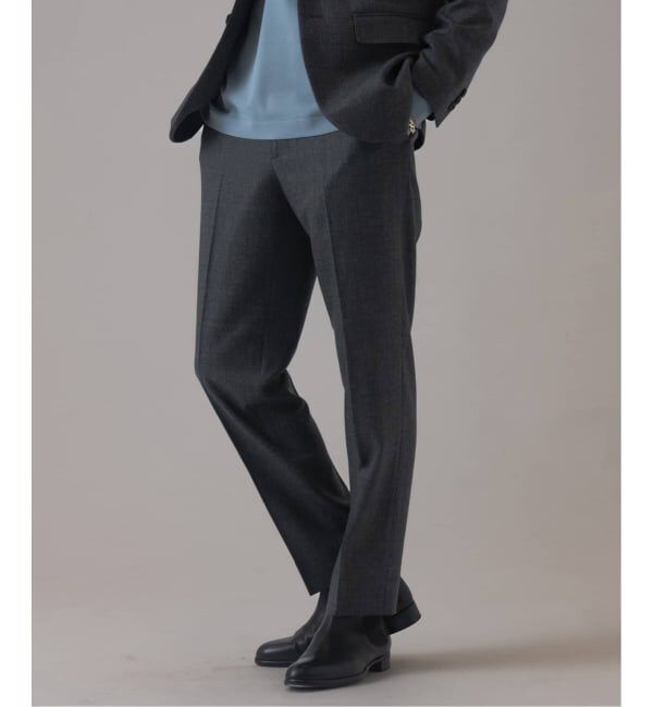 EDIFICE「SUPER 120&rsquo;s ウールサキソニー テーパードパンツ【セットアップ着用可能】」|スラックス|