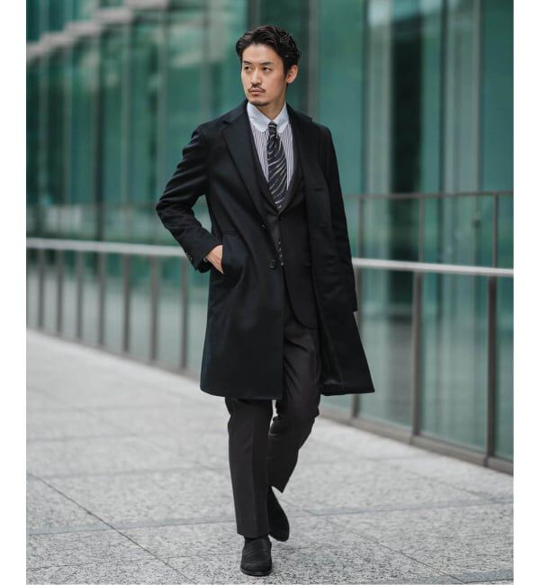 EDIFICE「SUPER 120&rsquo;s ウールサキソニー テーパードパンツ【セットアップ着用可能】」|スラックス|