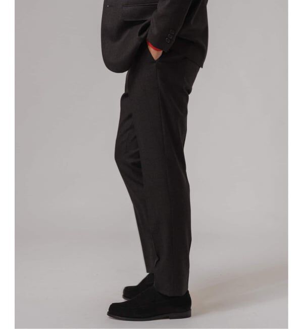 EDIFICE「SUPER 120&rsquo;s ウールサキソニー テーパードパンツ【セットアップ着用可能】」|スラックス|