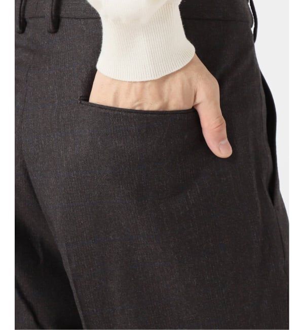 EDIFICE「SUPER 120&rsquo;s ウールサキソニー テーパードパンツ【セットアップ着用可能】」|スラックス|