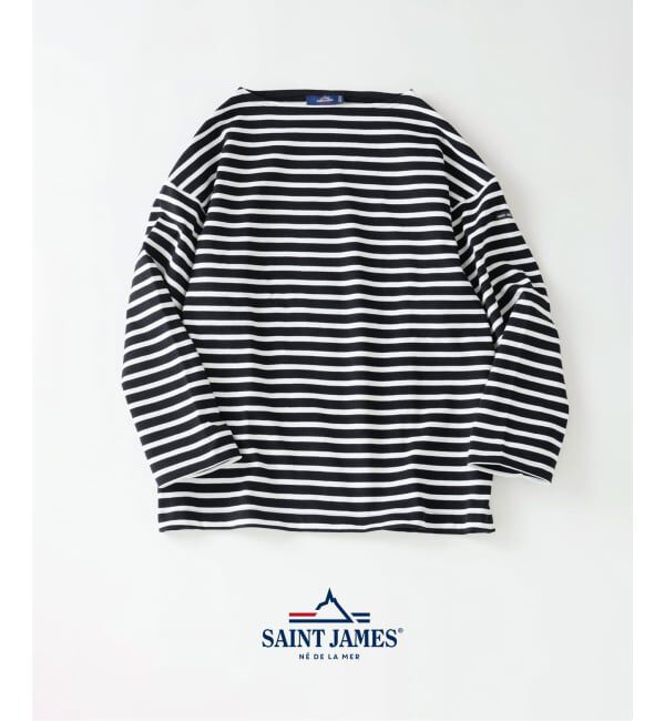 EDIFICE「SAINT JAMES(セントジェームス)  OUESSANT ルーズ (ボーダー)」|Tシャツ・カットソー|ブラック