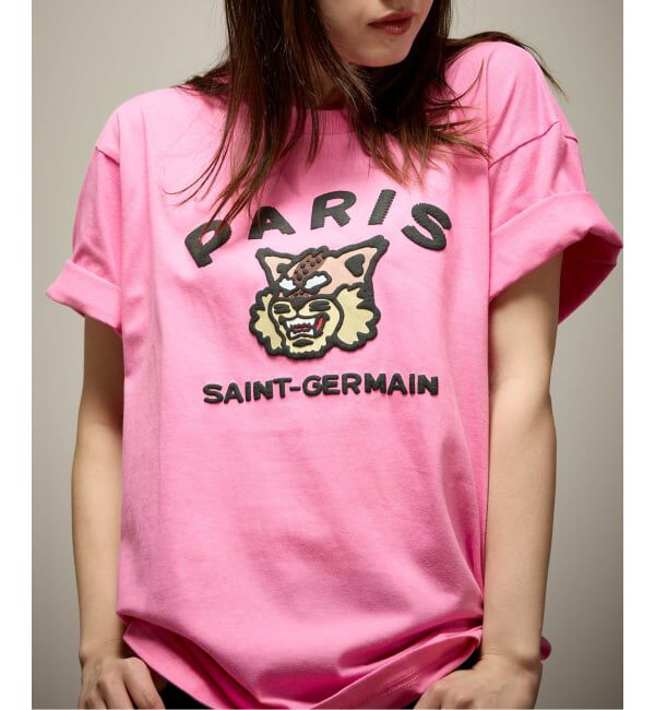 Paris Saint-Germain「【Paris Saint-Germain / パリ・サン＝ジェルマン】 JP COLLEGE LOGO TEE」|Tシャツ・カットソー|ピンク